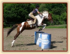 Červen 2010, trénink terénních skoků u nás v Újezdě