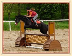 Květen 2010, trénink na kolbišti ve Všeticích, spočátku Grant chodil hodně blízko ke skokům