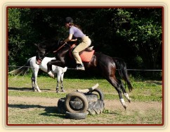Červenec 2010, trénink doma v Újezdě, tak trochu jiné skoky...