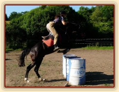 Červenec 2010, trénink doma v Újezdě, tak trochu jiné skoky...
