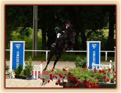 Carthago při zahajovacím tréninku - skok přes vodní příkop, Hraďištko ČŠMK