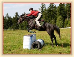 Carthago a skok přes překážku ze sudů