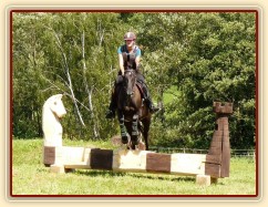 Arwen a skok přes "šachy", Crossový trénink v Borové 29.8.