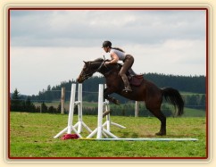 Pětiletá Fivitas Dei při práci na jízdárně