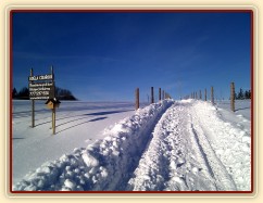 Údržba příjezdové cesty v zimě, je propluženo:-)