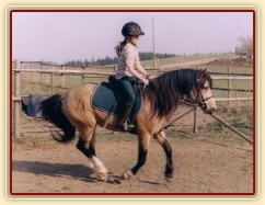 Galen s Radkou na jízdárně v Čelině, jaro 2003