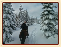 Novoroční vyjížďka, stoupání na Oblík