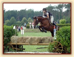 Terénní zkouška, skok přes vůz, dvojskok.