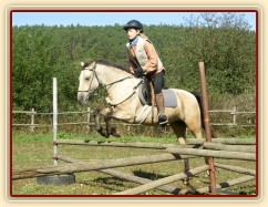 Tereza a Greisy: i větší skoky začíná Tereza skákat bez držení se sedla