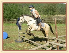 Tereza a Greisy: i větší skoky začíná Tereza skákat bez držení se sedla