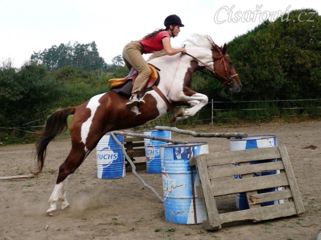 Léto 2009, skokové řady šly Vikině vždy dobře...