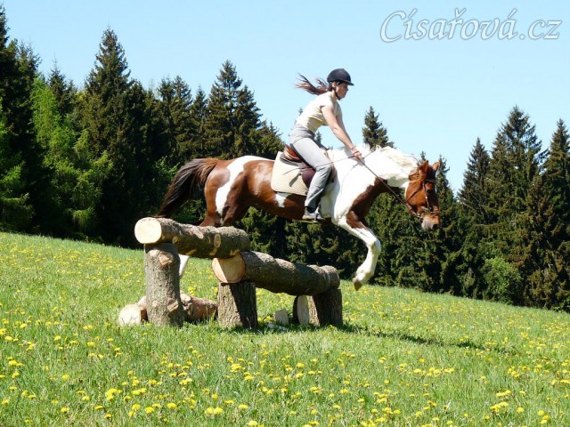 Vikina a skok přes kolmák ze svahu