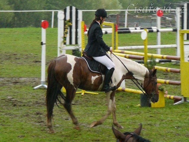 Vikina při dekorování parkuru stupně L, 2. místo, Bernartice 30.7.2011