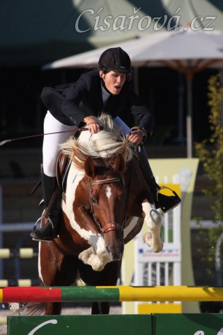 Vikina při parkuru v Martinicích, odskok nevyšel ideálně...