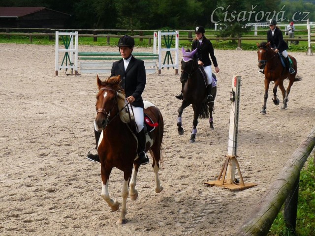 Vikina při čestném kole v Trnové, získala 3. místo v soutěži Z na limitovaný čas