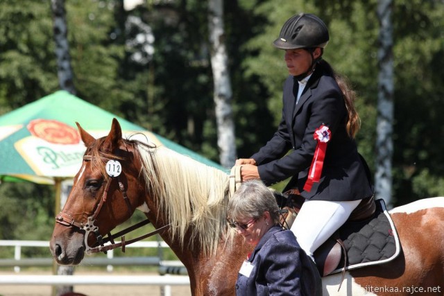 Vikina, dekorování parkuru ZL Klatovy, 3. místo z 80 koní, srpen 2012