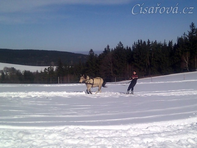 6.3.2013 - Jarní lyžovačka:-) Ještě jsme tu nezažili, aby bylo 30cm sněhu a 10°C :-)