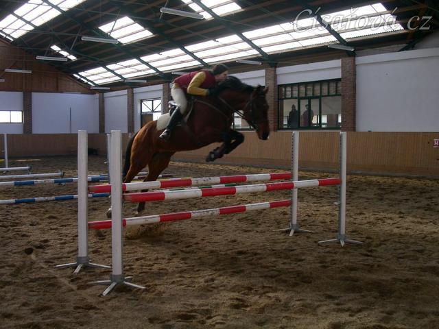 Skákání skokové řady, zatáčení na posledním skoku