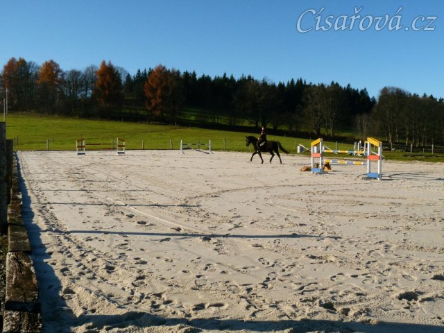 22.11.2014 - Naše nová písková jízdárna o rozměrech 25 x 60 metrů je hotová :-)