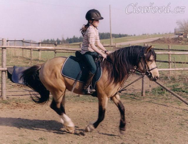Galen s Radkou na jízdárně v Čelině, jaro 2003