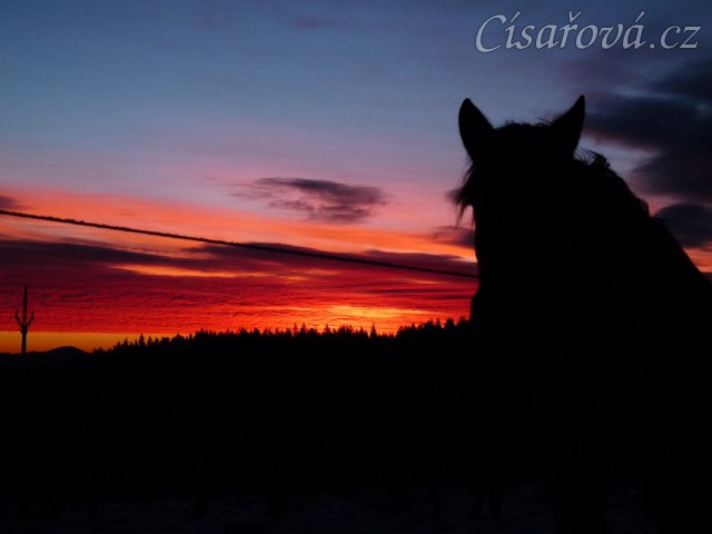 Zimní východ slunce