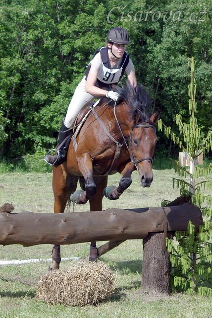 Crossová část, skok přes "štonty"