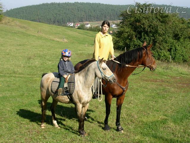 Anča na Greisy na vyjížďce