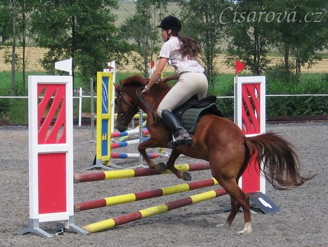 Janek na "trati" parkuru v Herouticích